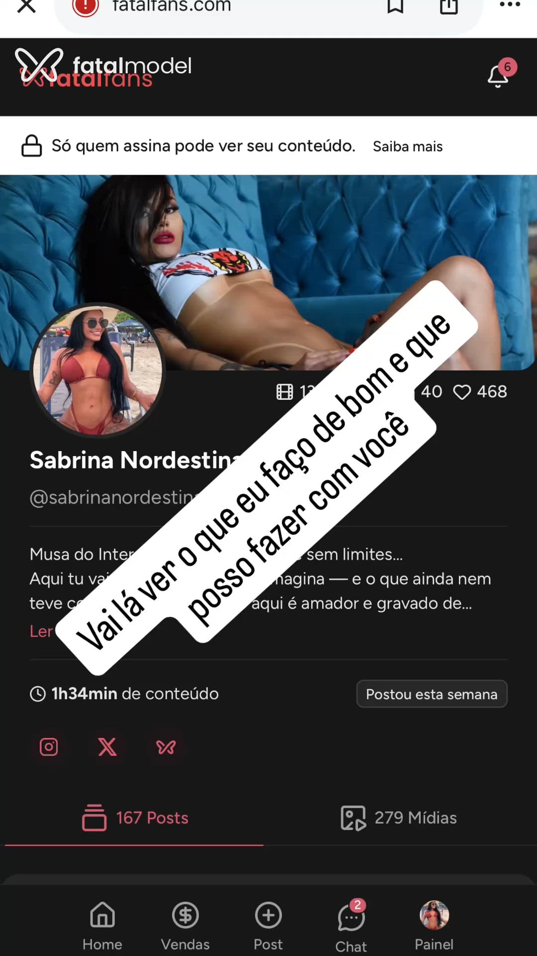 Capa de Sabrina Nordeste